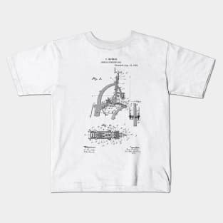 Bristle bunching tool Vintage Patent Hand Drawing Kids T-Shirt